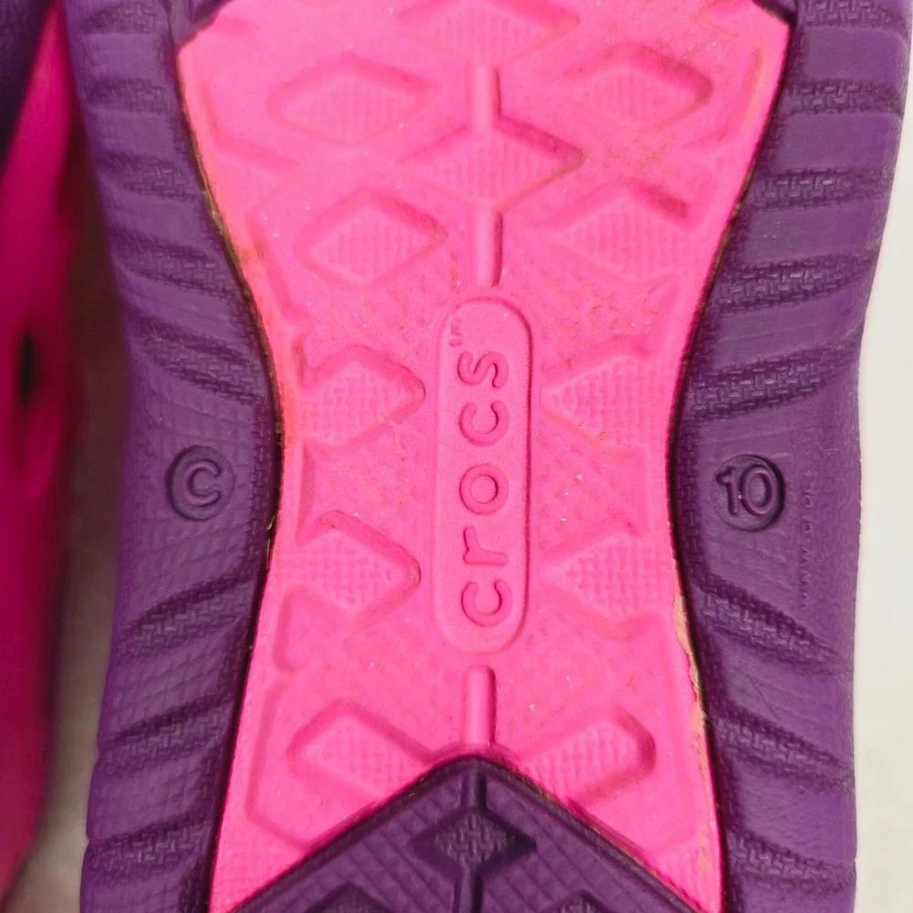 CROCS Shoes Childrens 10 Pink Purple Swiftwater Play Shoes Water Sandals Sneaker
